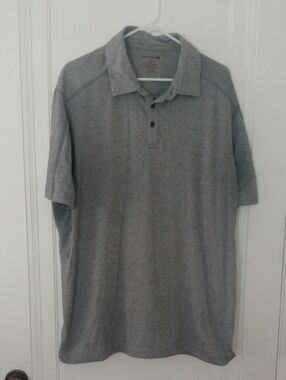Men XL gray short sleeve Polo, Swiss Tech